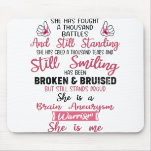 Support Brain Aneurysm Warrior Gifts Mouse Pad