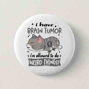 Support Brain Tumour Awareness Ribbon Gifts 2 Inch Round Button