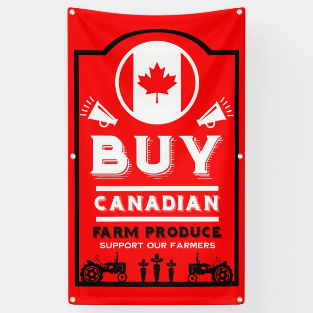 Support Canadian Farmers Banner (Vertical)