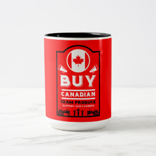 Support Canadian Farmers Two-Tone Coffee Mug