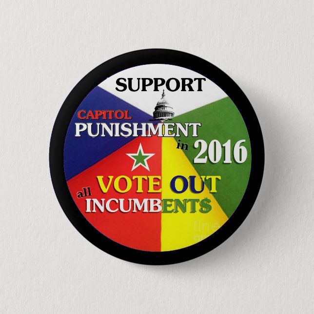 Support Capitol Punishment 2 Inch Round Button (Front)