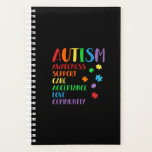 Support Care Acceptance Ally Autism Awareness Planner<br><div class="desc">This Cute Asperger's Syndrome Awareness Month Autistic Rainbow Autistic Rainbow with a autism gold and little puzzle heart is the perfect Autism Awareness tee for any Autism outfit I Blue For My Autism History Month Motivation</div>