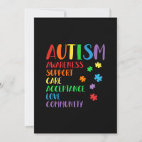 Support Care Acceptance Ally Autism Awareness