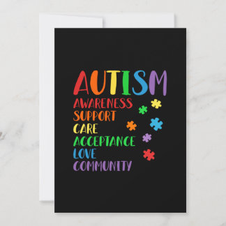Support Care Acceptance Ally Autism Awareness Save The Date