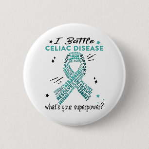 Support Celiac Disease Warrior Gifts 2 Inch Round Button