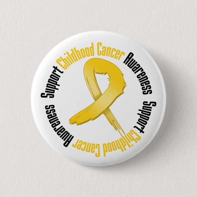Support Childhood Cancer Awareness 2 Inch Round Button (Front)