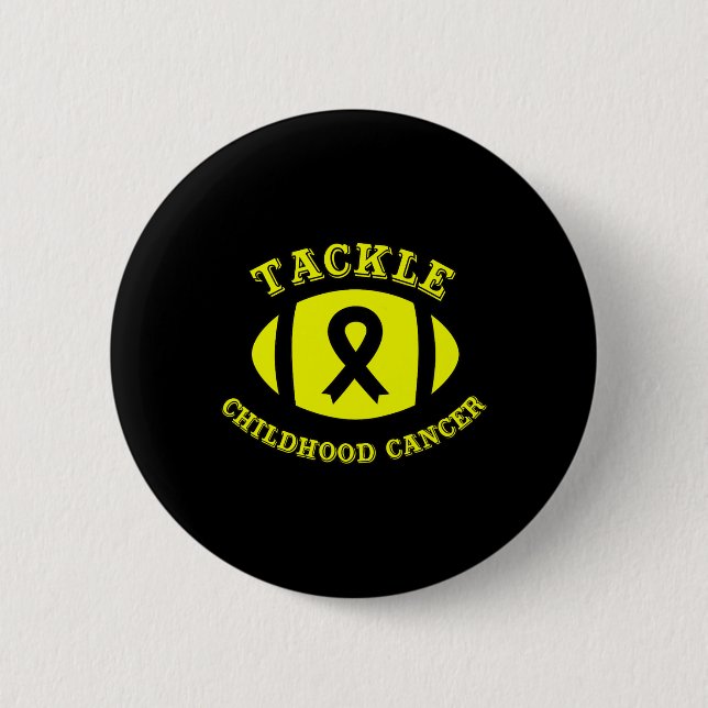 Support Childhood Cancer Awareness 2  Inch Round Button (Front)