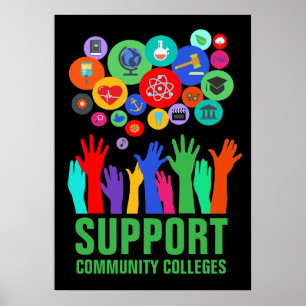 Support Community Colleges Access Education 20X28" Poster