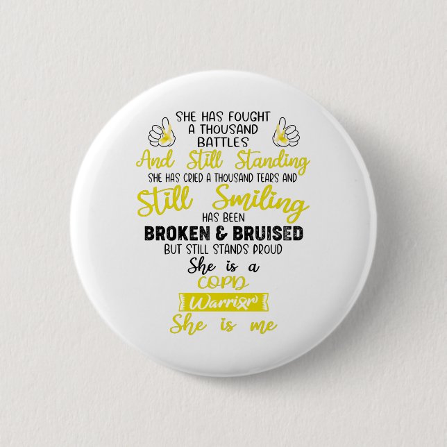 Support COPD Warrior Gifts 2 Inch Round Button (Front)