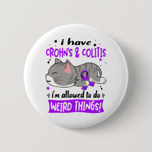 Support Crohn's & Colitis Awareness Ribbon Gifts 2 Inch Round Button