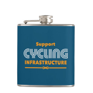 Support Cycling Infrastructure Hip Flask