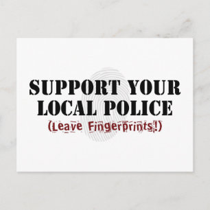 Support de votre carte postale de police locale