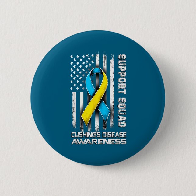 Support Disease s Squad Awareness Cushing Smile 2 Inch Round Button (Front)