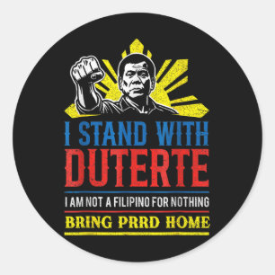 Support Duterte – Stand With Duterte Against Icc C Classic Round Sticker