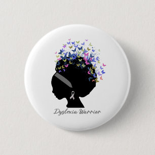 Support Dyslexia Warrior Gifts 2 Inch Round Button