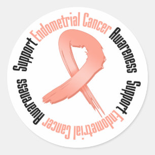Support Endometrial Cancer Awareness Classic Round Sticker