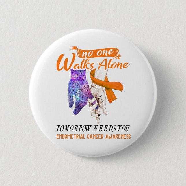 Support Endometrial Cancer Awareness Ribbon Gifts 2 Inch Round Button (Front)
