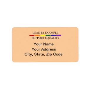 Support Equality Address Label Sheet