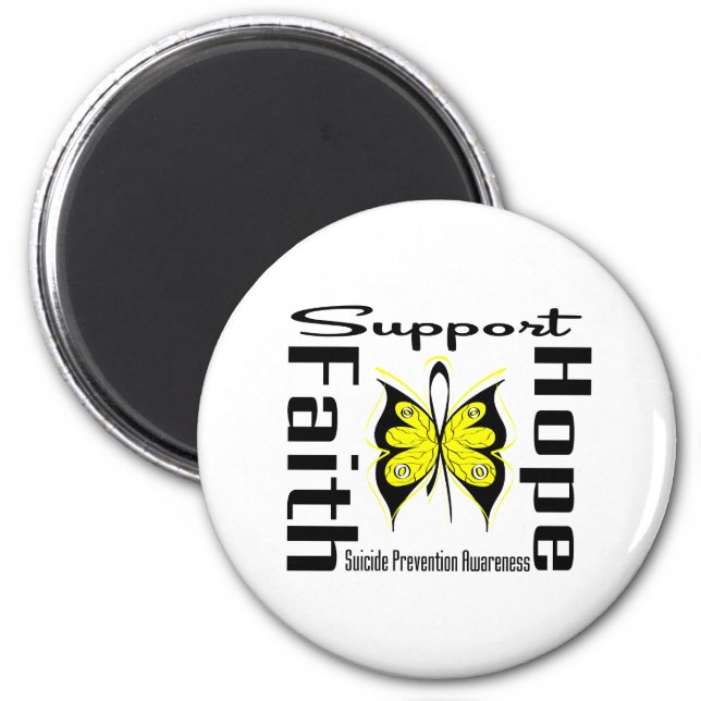 Support Faith Hope Suicide Prevention Awareness Magnet (Front)