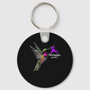 Support Fibromyalgia Awareness Keychain