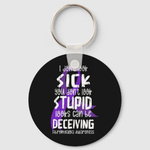 Support Fibromyalgia Awareness Month Fibro Warrior Keychain