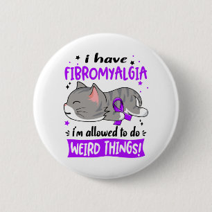 Support Fibromyalgia Awareness Ribbon Gifts 2 Inch Round Button