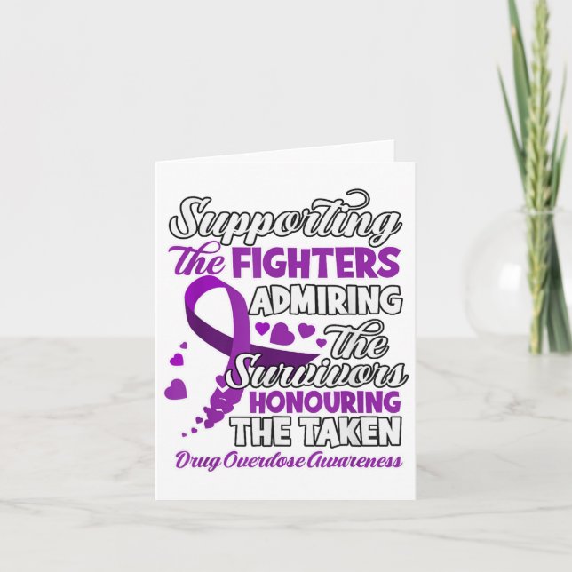 Support Fighter Honouring Taken Substance Overdose Card (Front)