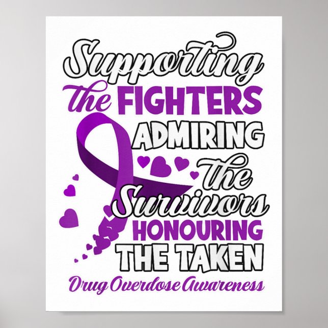 Support Fighter Honouring Taken Substance Overdose Poster (Front)