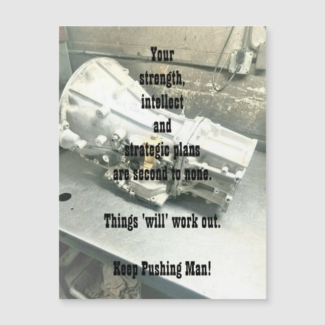 Support for Him Magnetic Greeting Card (Front)