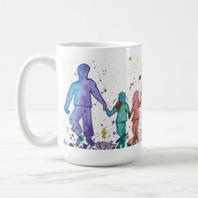 Support for Parents of LGBTQ Kids 15 oz mug (Left)