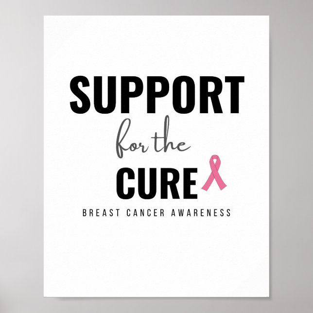 support for the cure breast cancer Poster & Prints (Front)