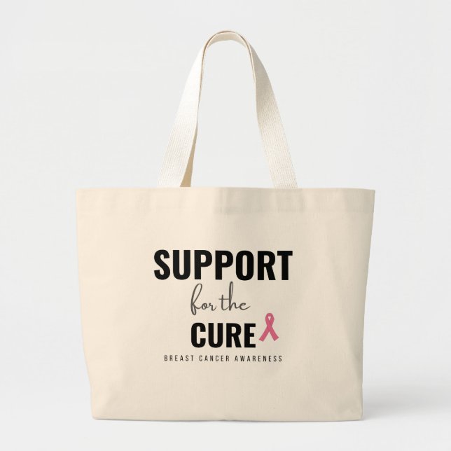 support for the cure breast cancer Tote Bag (Front)