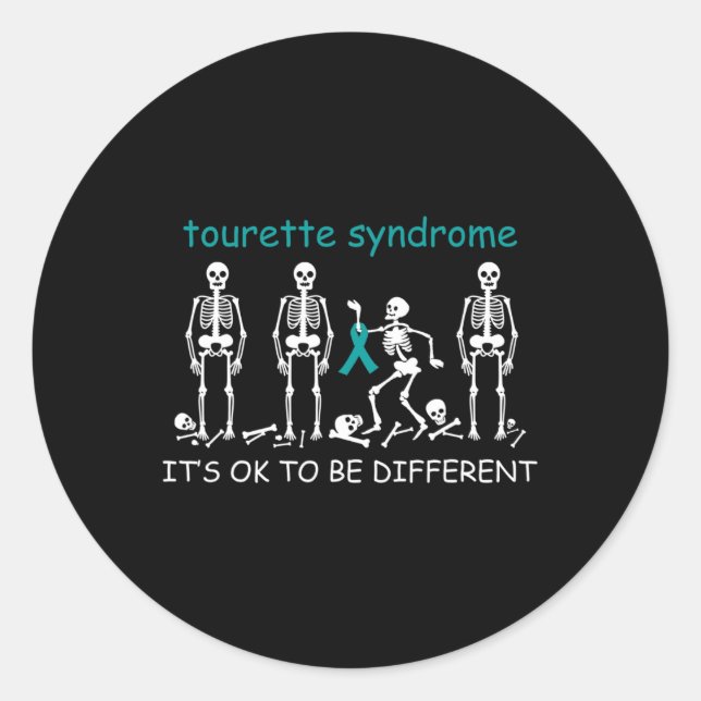 Support For Tourette Syndrome  Classic Round Sticker (Front)