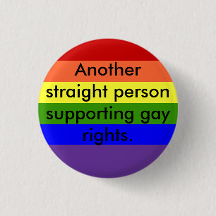 Support Gay Rights 1 Inch Round Button