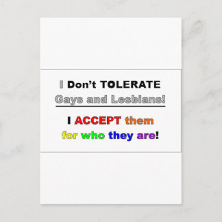 Support Gays and Lesbians Postcard