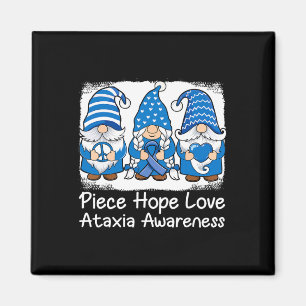 Support Gnomes With Ribbon Blue Ataxia Awareness 1 Magnet