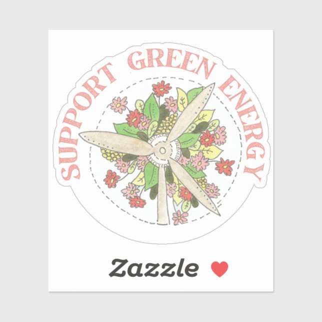 Support Green Energy Wind and Flowers (Sheet)