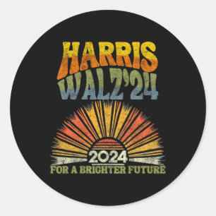 Support Harris Waltz 2024 Harris Waltz For A Brigh Classic Round Sticker