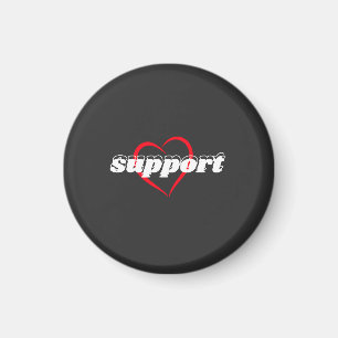 Support Heart Design – Red Love Symbol with Bold Magnet