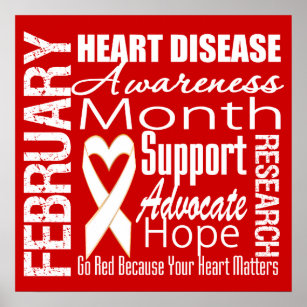 Support Heart Disease Awareness Month Poster