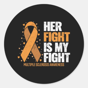 Support Her Fight My Fight Multiple Sclerosis Awar Classic Round Sticker