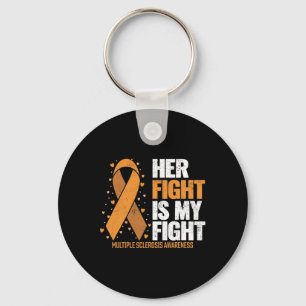 Support Her Fight My Fight Multiple Sclerosis Awar Keychain