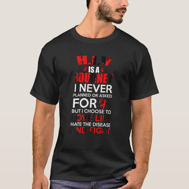 Support HIV Awareness T Shirt (Front)