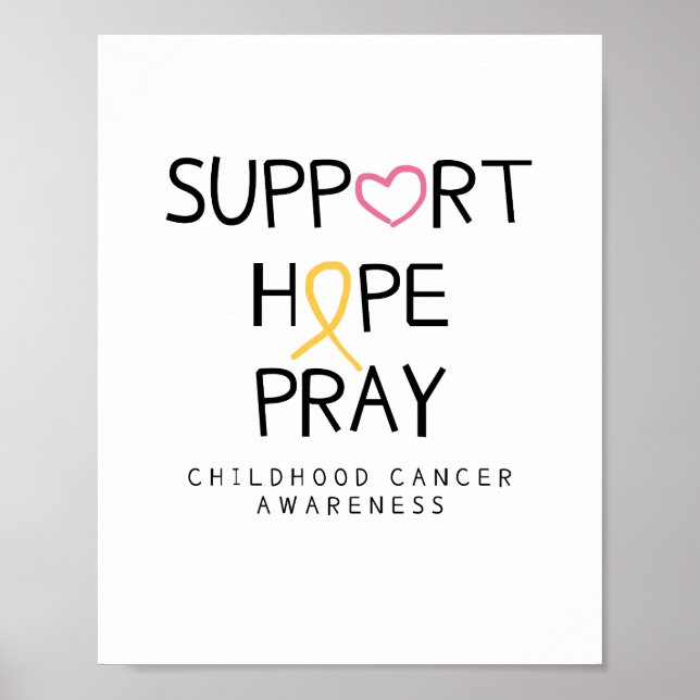 support.hope.pray. cancer Posters & Prints (Front)
