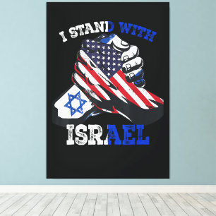 Support I Stand with Israel Jewish Heritage Canvas Print
