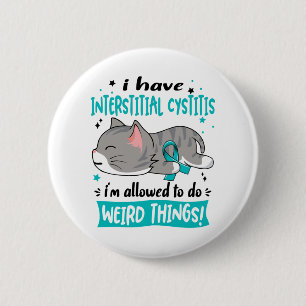 Support Interstitial Cystitis Awareness Ribbon Gif 2 Inch Round Button