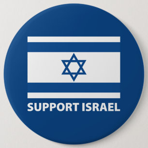 Support Israel 6 Inch Round Button