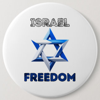 Support Israel, freedom, stand with israel 6 Inch Round Button