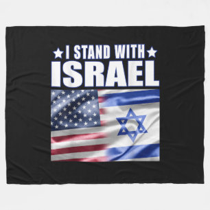 Support Israel I Stand with Israel  Fleece Blanket