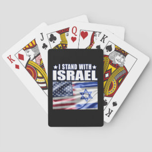 Support Israel I Stand with Israel Playing Cards